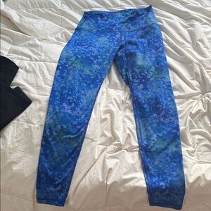 Fleo Blue and Green Patterned Leggings